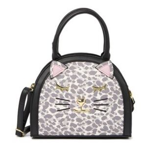 Leopard Print Cat Face Handbag